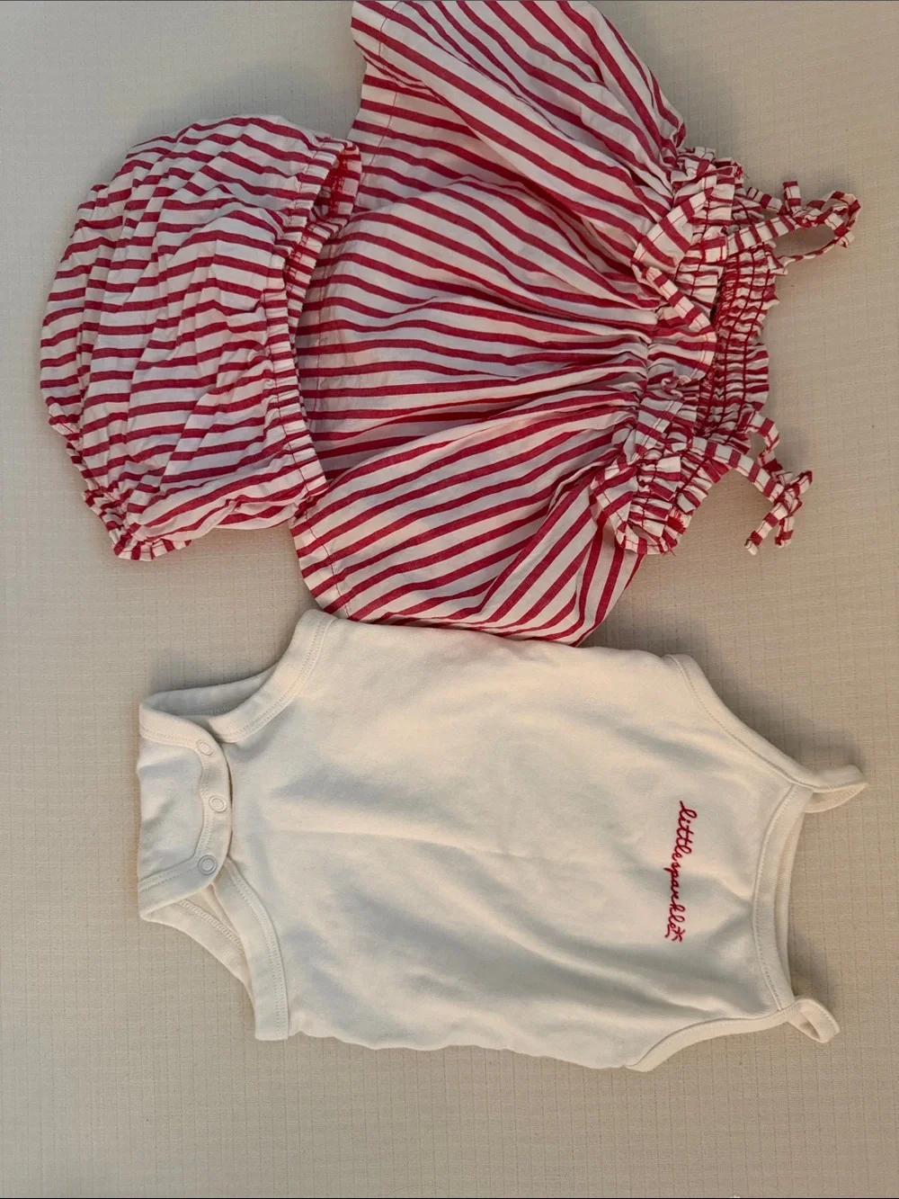 Carter’s White/Red Baby Tank Bodysuit, Bloomer & Dress